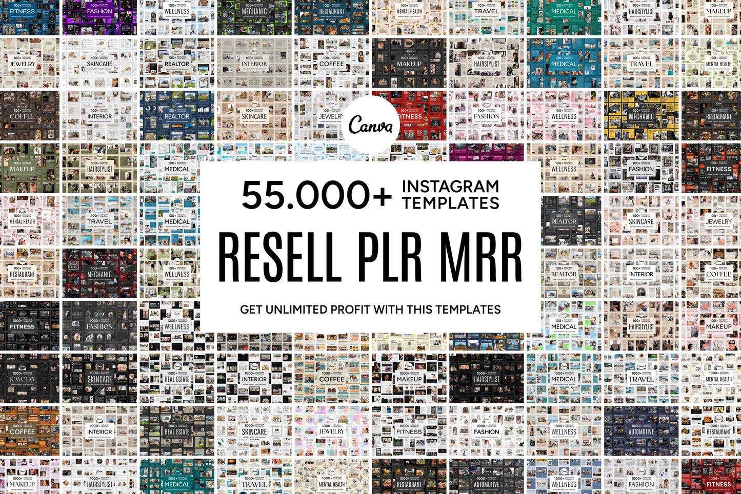 55,000+ Instagram Templates (PLR/MRR)
