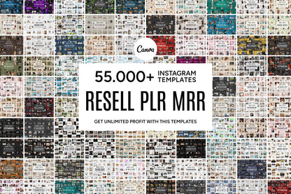 55,000+ Instagram Templates (PLR/MRR)